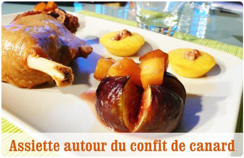 Assiette Autour Du Canard Confit Pomme Caramelisee Et Fleur De