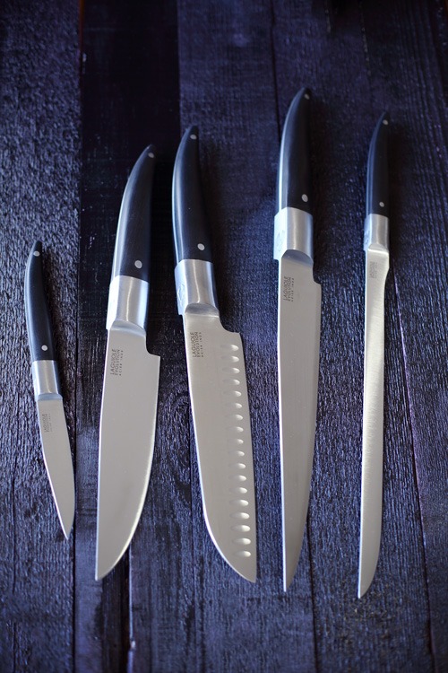 Coffret 6 couteaux de table Epure Bois Olivier Plein-manche • Comptoir du  Couteau