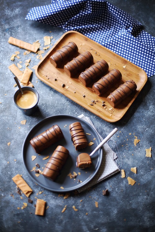 Mini bûches chocolat et pralinoise - chefNini
